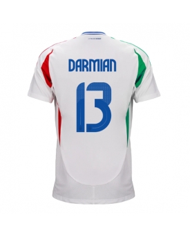 Italia Matteo Darmian #13 Maglia Gara Trasferta Repliche Europei 2024